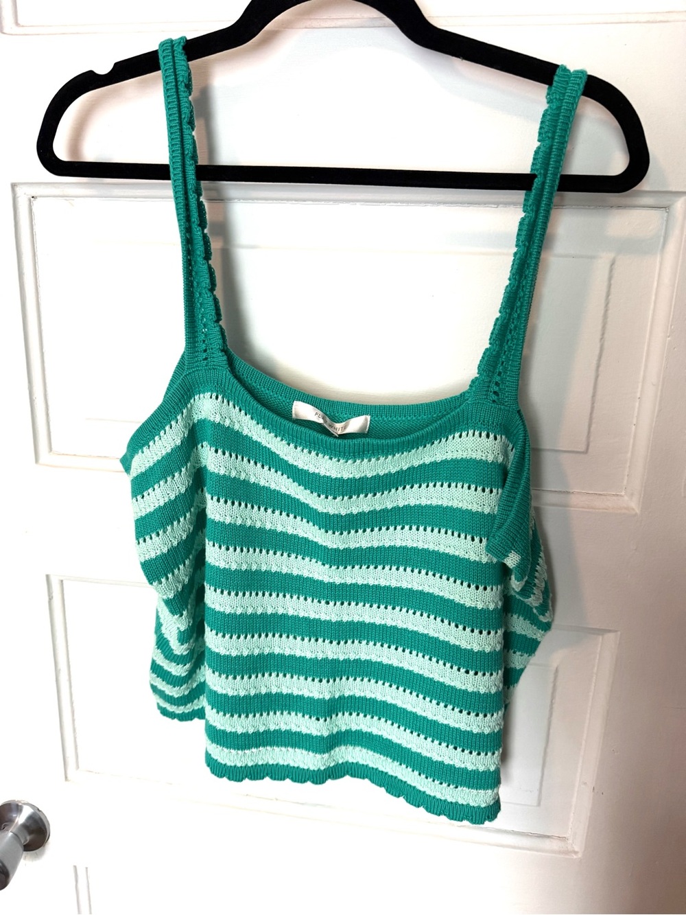 Anthropologie Teal Blue Knit Tank, size XL